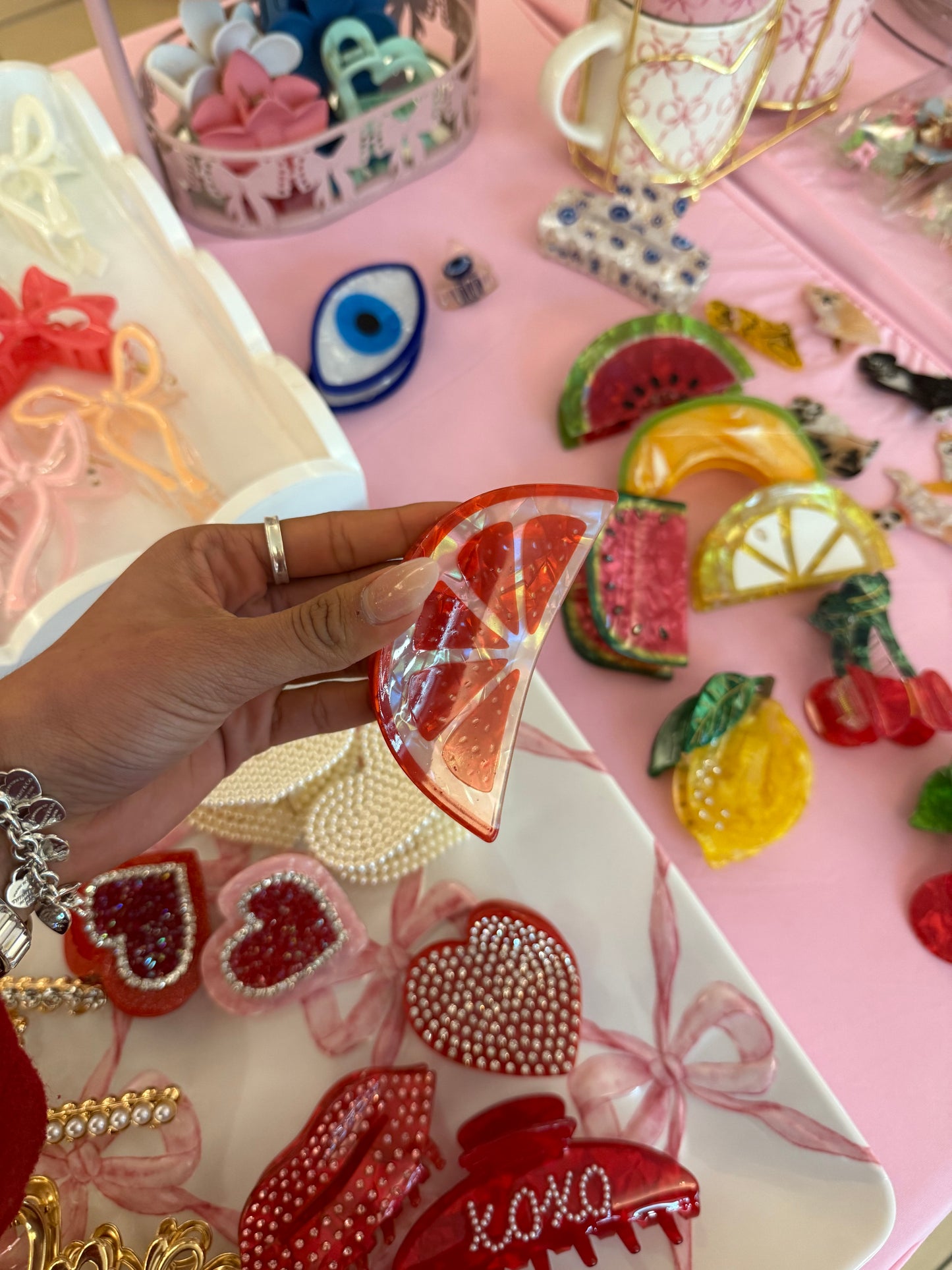 Orange Slice Hair Clip