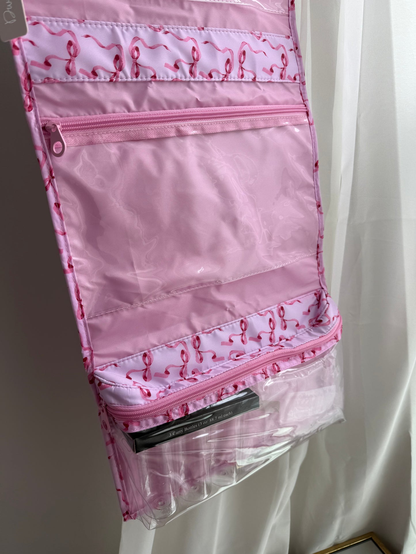 Pink Bow Makeup Bag