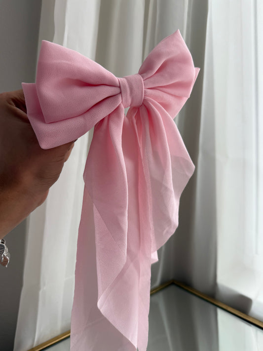 Light Pink Flowy Bow