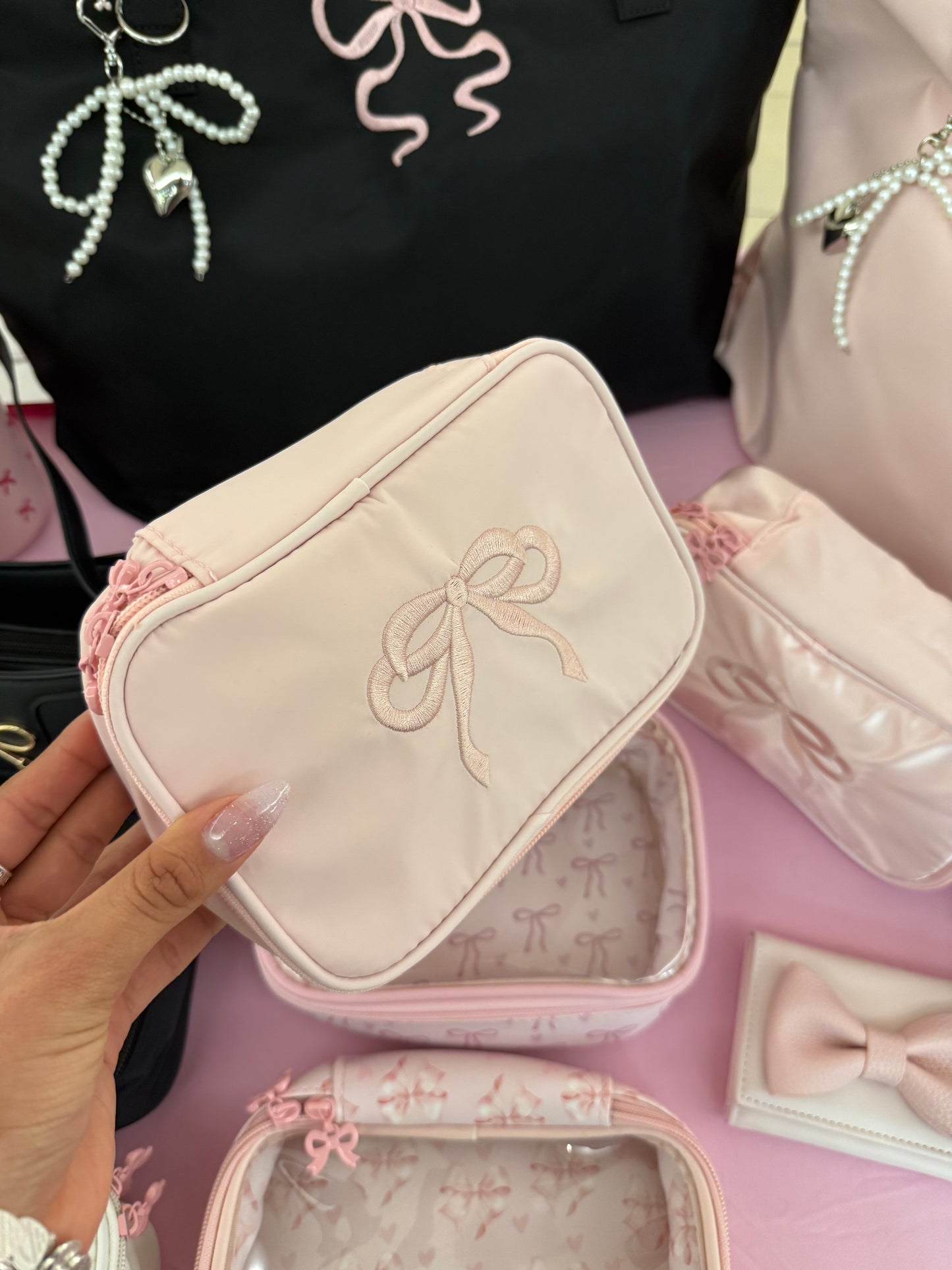 Baby Pink Makeup Pouch