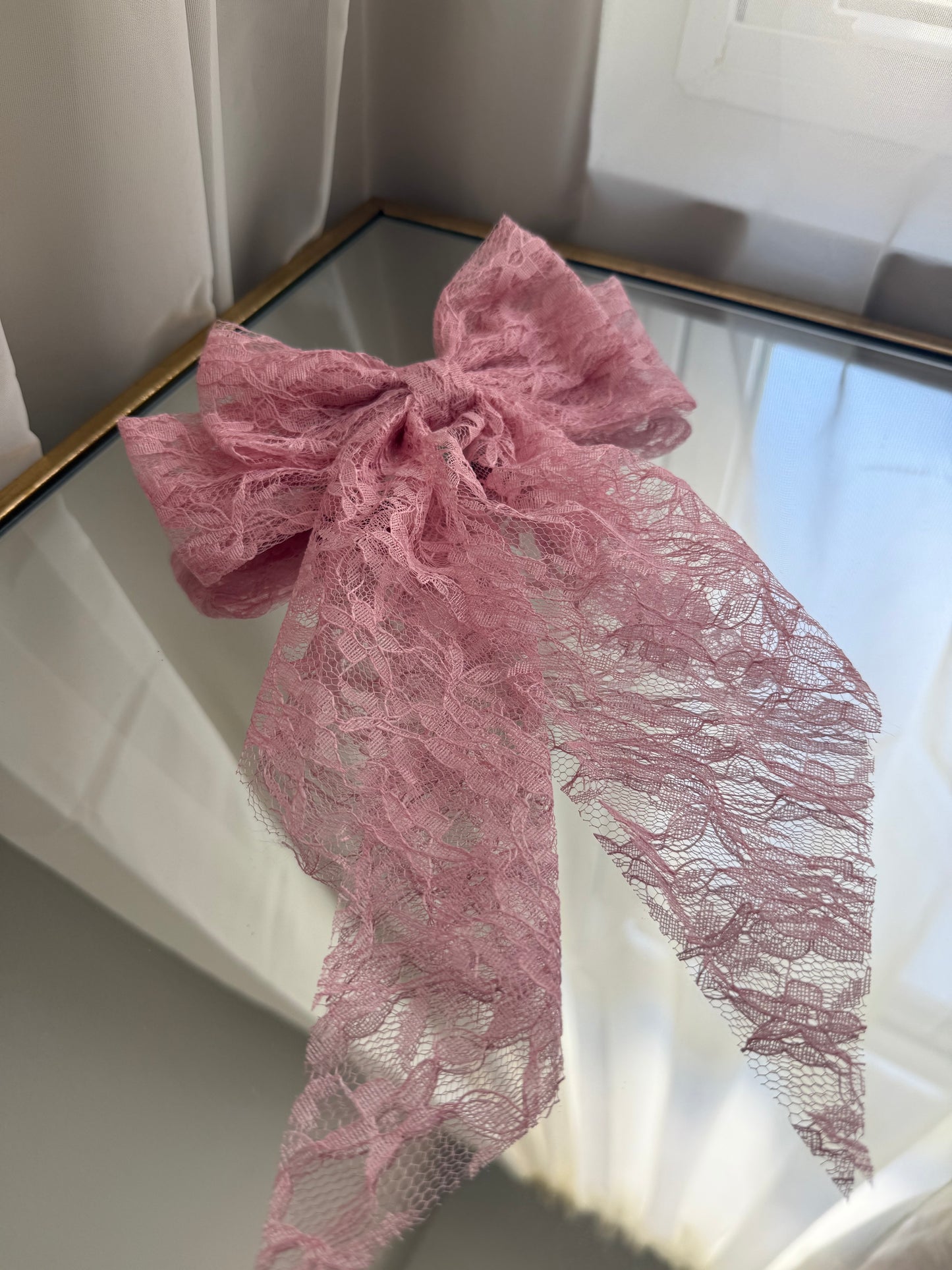 Pink Lace Bow