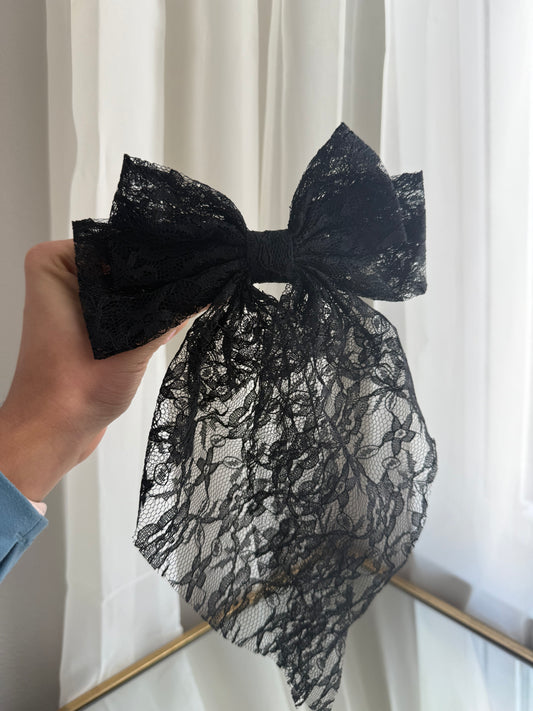 Black Lace Bow