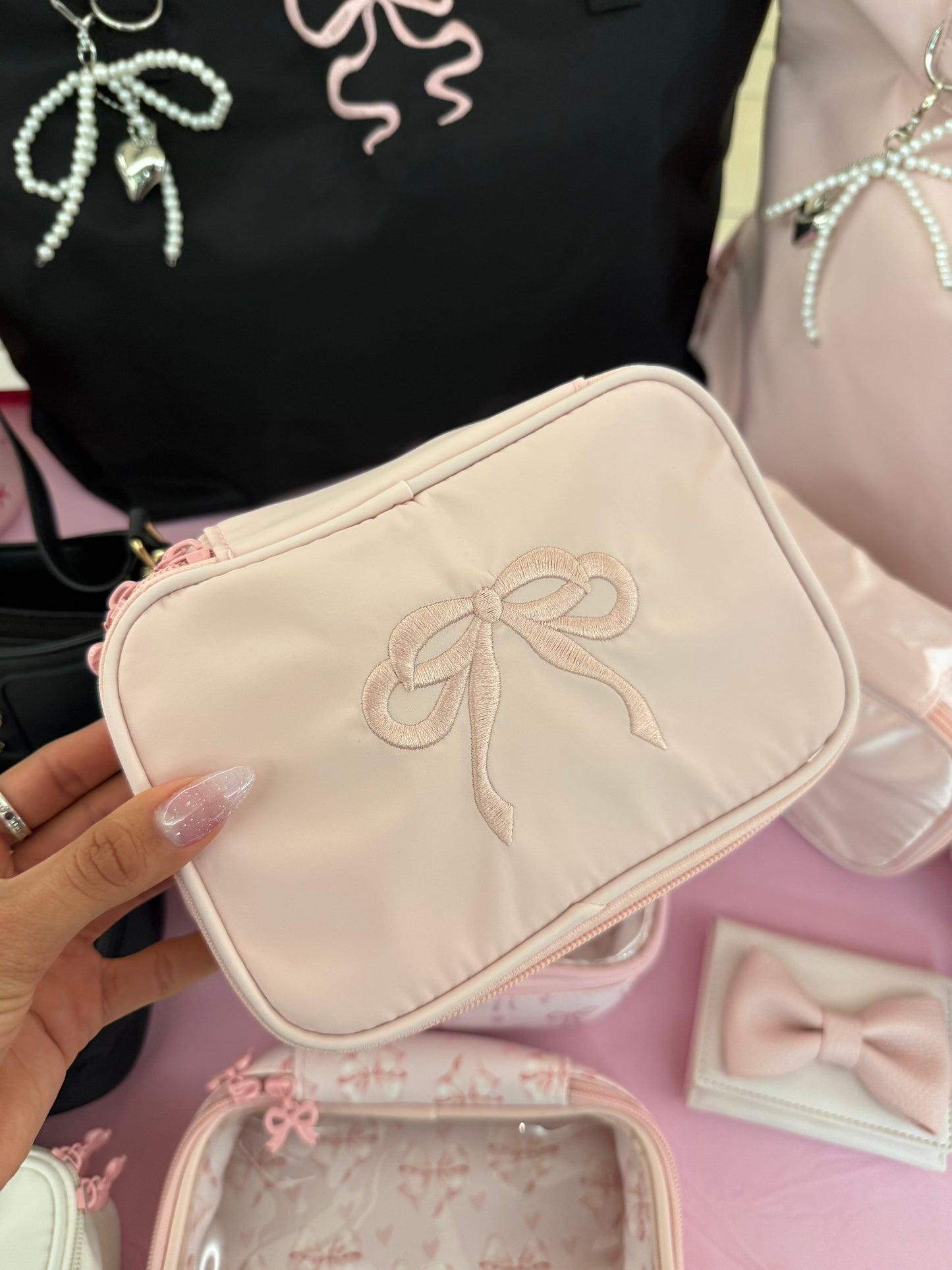 Baby Pink Makeup Pouch