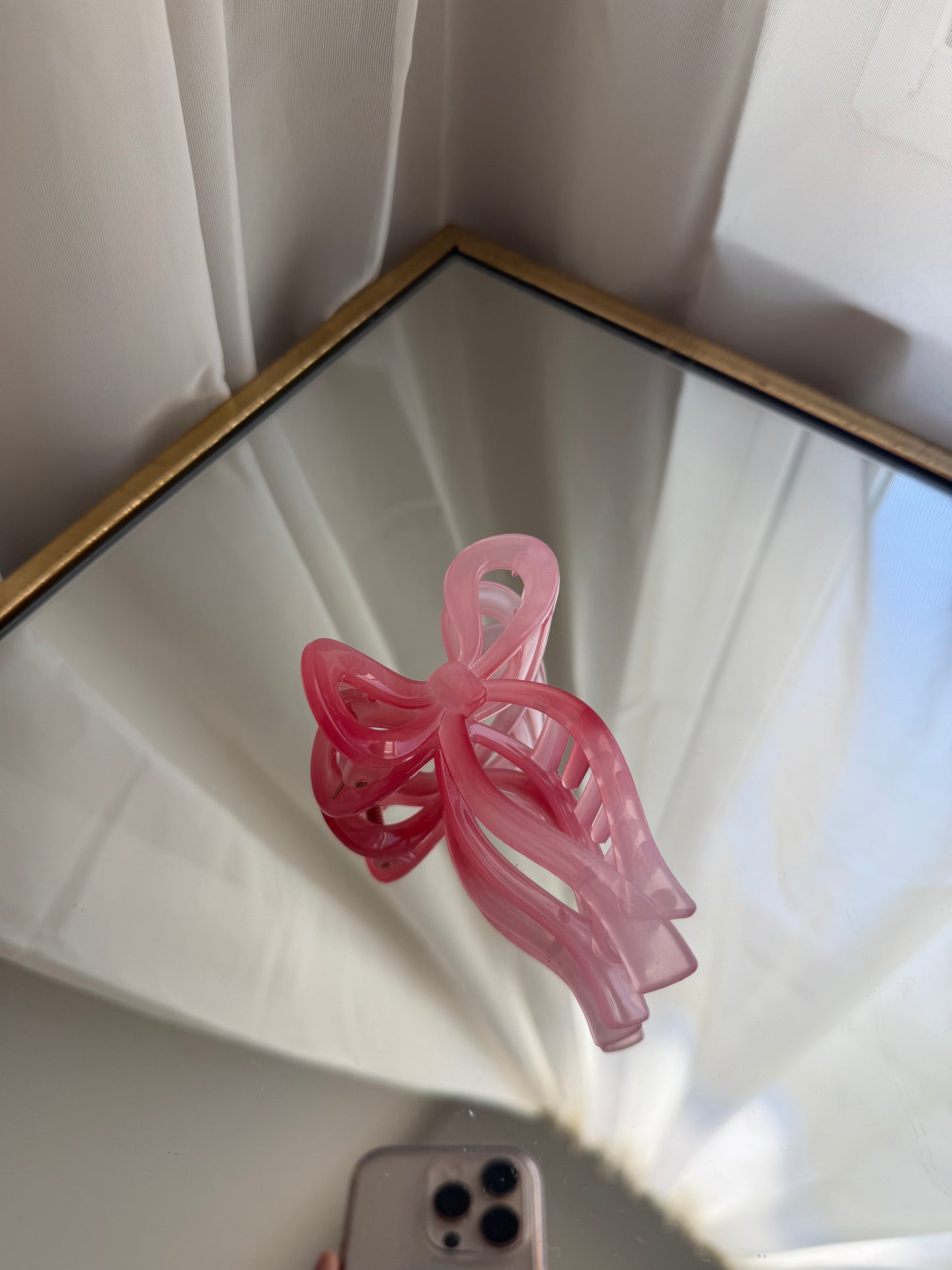 Double the pink hair clips