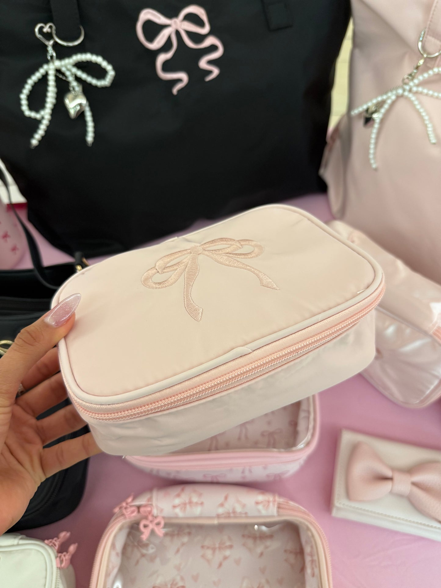 Baby Pink Makeup Pouch