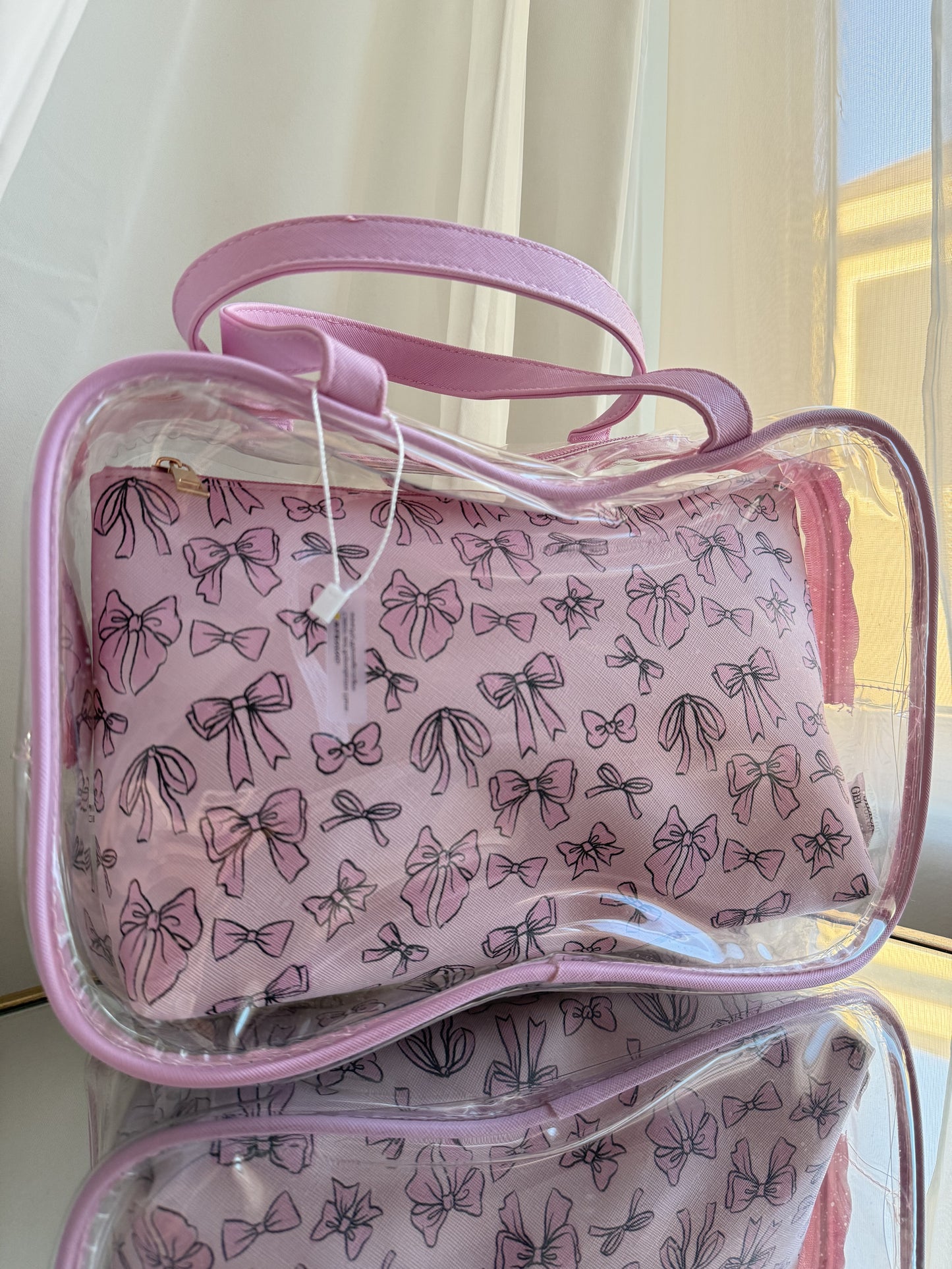 Pink Bow Makeup Bag