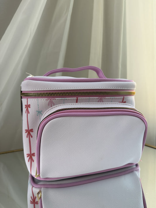 White Bow Cosmetic Bag