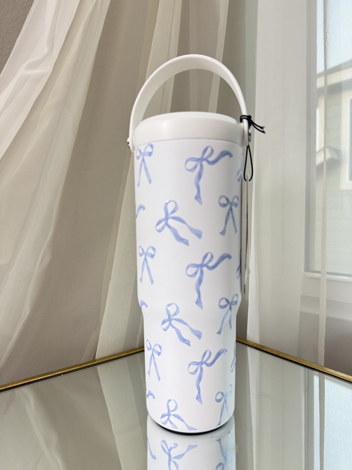 Blue Bow Tumbler